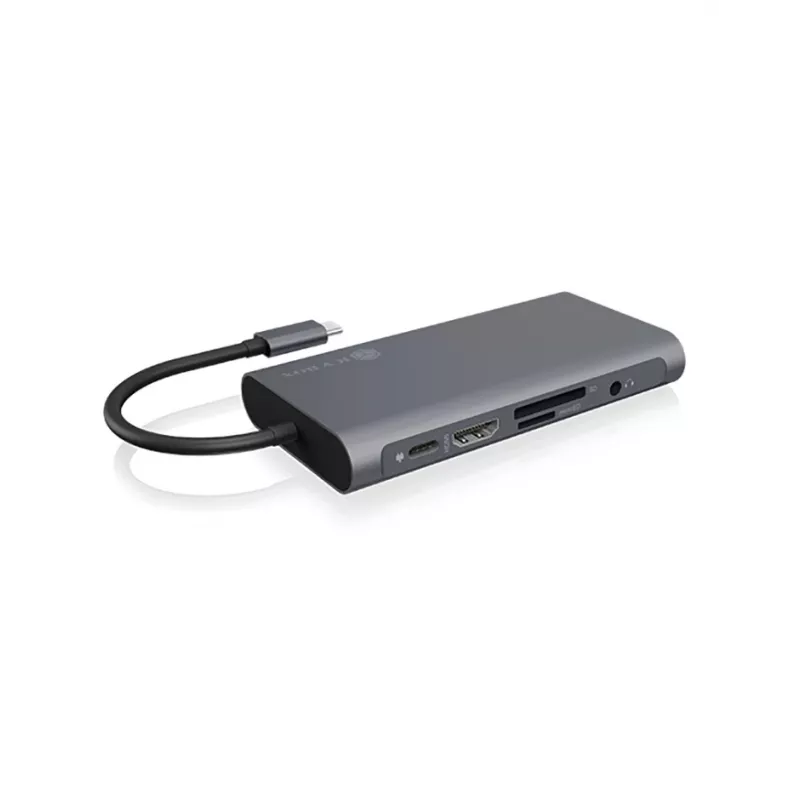 ICY BOX IB-DK4040-CPD Juhtmega USB 3.2 Gen 1 (3.1 Gen 1) Type-C Antratsiit, Must