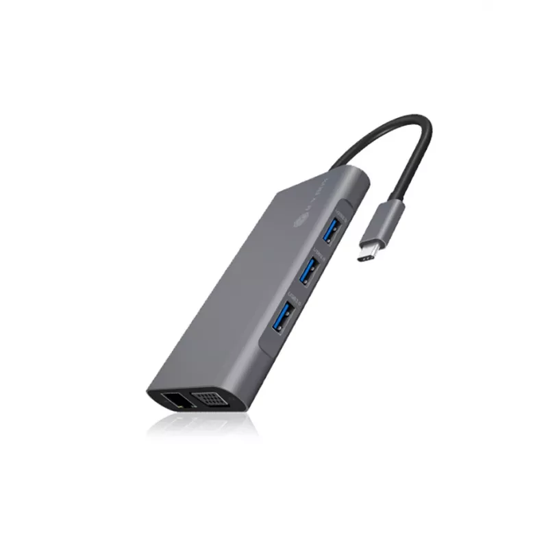 ICY BOX IB-DK4040-CPD Juhtmega USB 3.2 Gen 1 (3.1 Gen 1) Type-C Antratsiit, Must