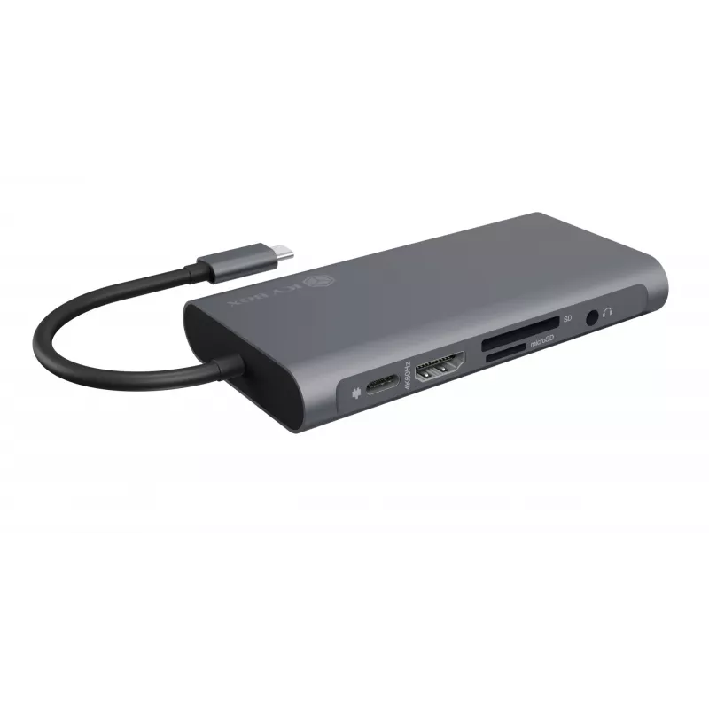 ICY BOX IB-DK4040-CPD Juhtmega USB 3.2 Gen 1 (3.1 Gen 1) Type-C Antratsiit, Must