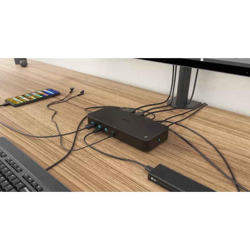 i-tec USB 3.0 / USB-C / Thunderbolt, 3x 4K dokkimisjaam + Power Delivery 100W