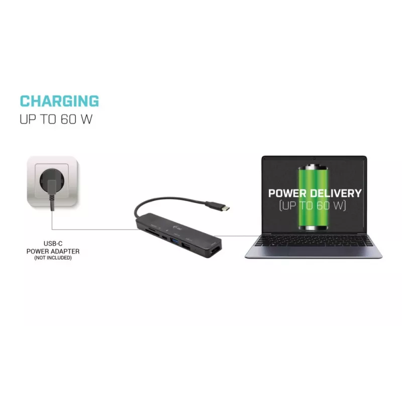 i-tec USB-C Travel Easy Dock 4K HDMI + toiteedastus 60 W