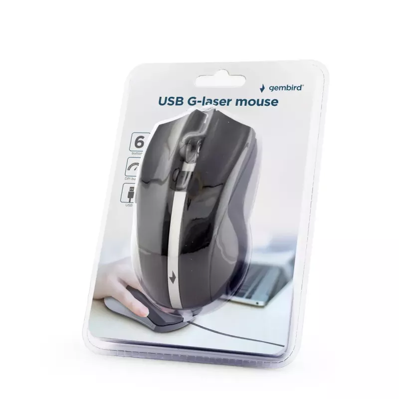 GEMBIRD Laser hiir 2400 Dpi - Ambidextrous