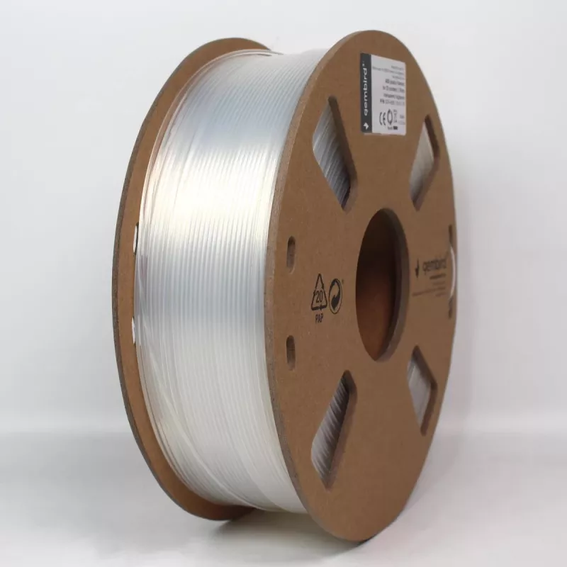 Gembird ABS-filament 1,75 mm, 1 kg, läbipaistev