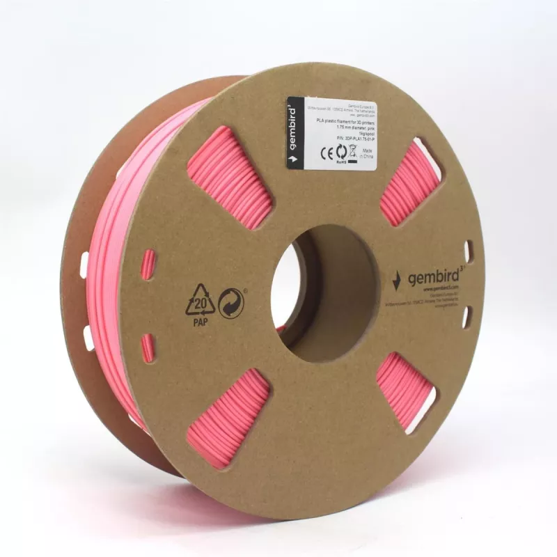 3D-printimismaterjal Gembird 3DP-PLA1.75-01-P Roosa 1 kg