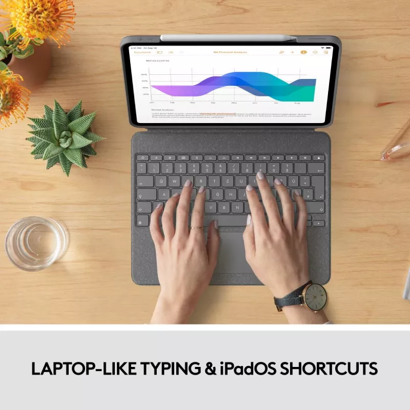 LOGITECH Combo Touch - iPad Pro 12.9in (5. põlvk) - inglise - Qwerty