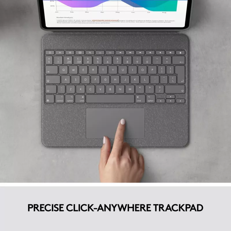 LOGITECH Combo Touch - iPad Pro 12.9in (5. põlvk) - inglise - Qwerty