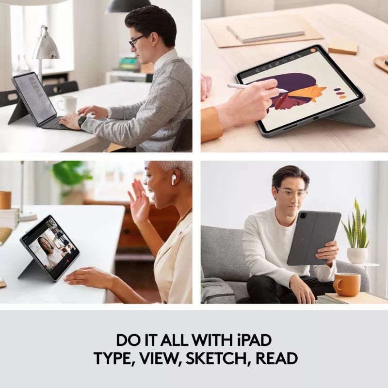 LOGITECH Combo Touch - iPad Pro 12.9in (5. põlvk) - inglise - Qwerty