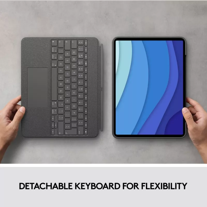 LOGITECH Combo Touch - iPad Pro 12.9in (5. põlvk) - inglise - Qwerty