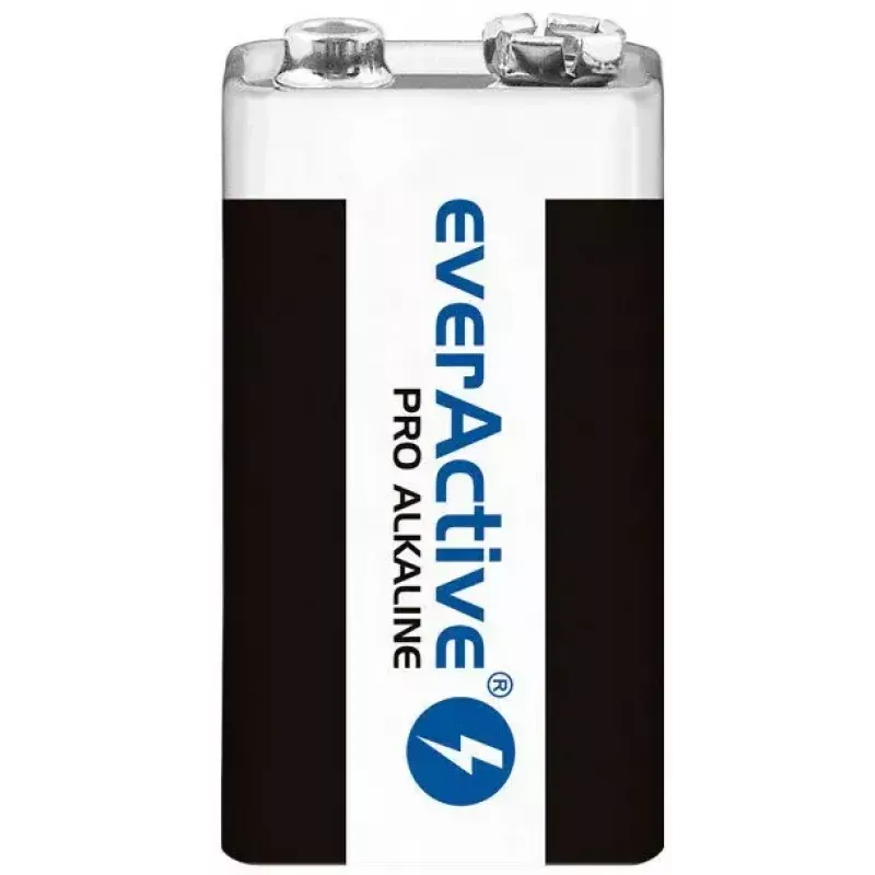 9 V leelispatarei everActive EV6LR61-PRO, 9 V, 650 mAh, 26,4×48,5×16 mm, 1 tk