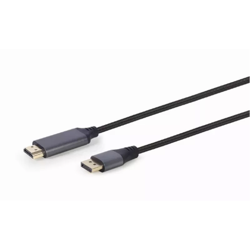 Videokaabli adapter Gembird CC-DP-HDMI-4K-6 — DisplayPort HDMI-le tüüp A, 1,8 m, 4K, must