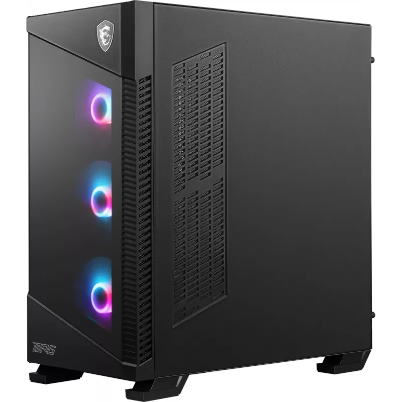 Arvuti korpus MSI MPG VELOX 100R Mid Tower Must — ATX, 7 laienduspesa, 2×3.5 tolli pesa, 2×2.5 tolli pesa, USB-C