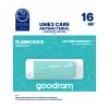 USB-mälupulk GOODRAM UME3 CARE 16 GB USB Type-A 3.2 Gen 1 (lugemine 60 MB/s, kirjutamine 20 MB/s) türkiissinine