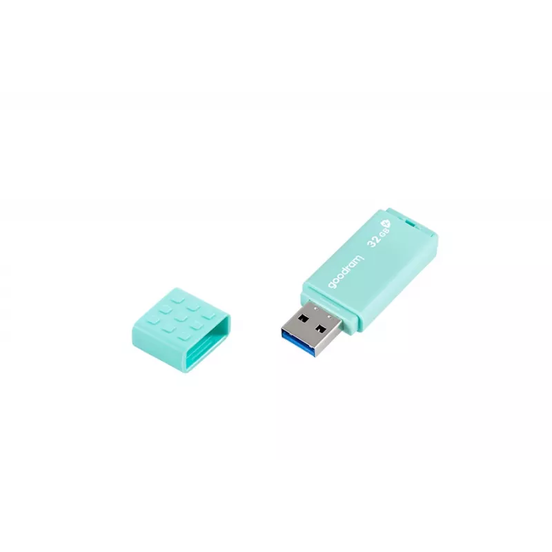 USB-mälupulk GOODRAM UME3 32 GB USB Type-A 3.2 Gen 1 — türkiis, 60 MB/s lugemine, 20 MB/s kirjutamine