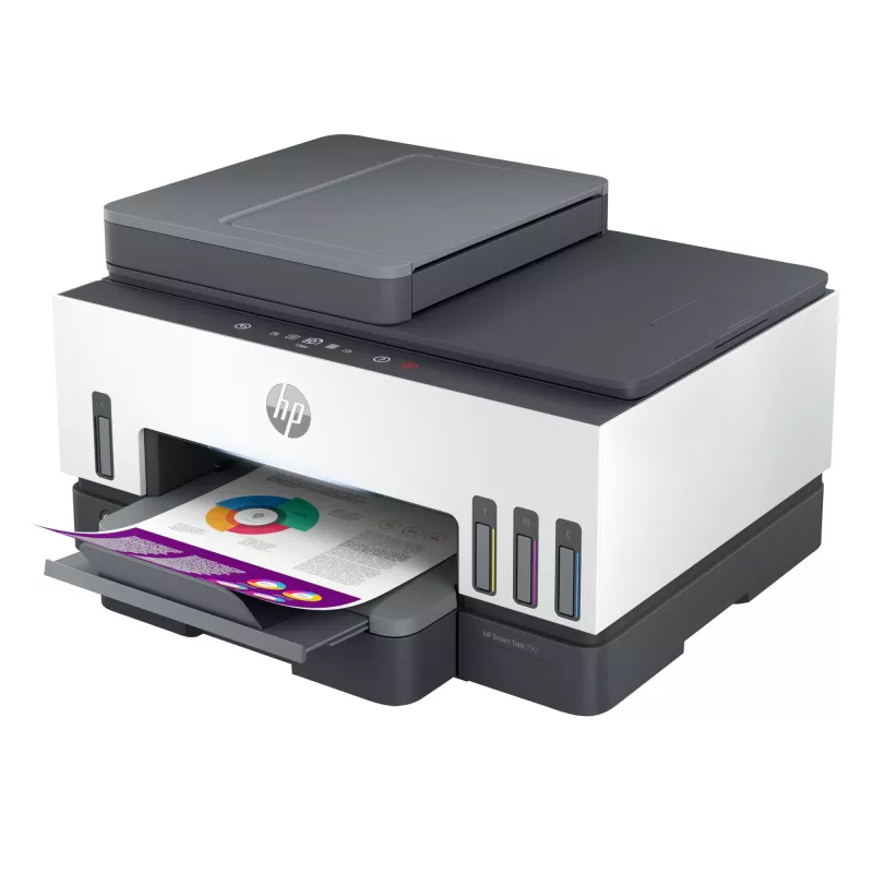 Multifunktsiooniline printer HP Smart Tank 790 — termoinkjet, värviline, A4, Wi‑Fi, Ethernet, dupleks, 15 lk/min (must), 4800x1200 dpi