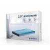 Kõvaketta korpus Gembird EE2-U3S-3-B — 2,5-tolline ühepesaline, SATA, Mini-USB A, kuni 7 TB, sinine