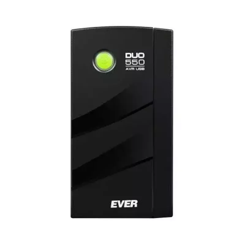 Katkematu toiteallikas EVER DUO 550 PL AVR USB 550VA, 0,55 kVA / 330 W, liin-interaktiivne, 3×C13 pistikupesa, 12V 5Ah aku