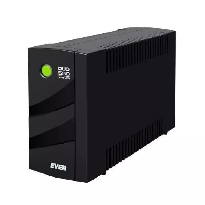 Katkematu toiteallikas EVER DUO 550 PL AVR USB 550VA, 0,55 kVA / 330 W, liin-interaktiivne, 3×C13 pistikupesa, 12V 5Ah aku