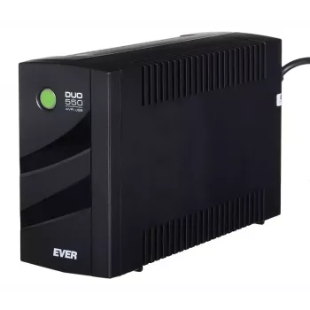 Katkematu toiteallikas EVER DUO 550 PL AVR USB 550VA, 0,55 kVA / 330 W, liin-interaktiivne, 3×C13 pistikupesa, 12V 5Ah aku