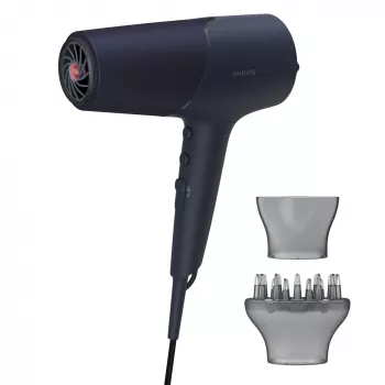 Föön Philips 5000 series BHD510/00, 2300 W, 6 kuumust/6 kiirust, ioonsüsteem, cool shot, koondaja ja difuusor, tumesinine, 1,8 m juhe