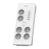 Philips SPN7060WA/60 liigpingekaitse, valge, 6 vahelduvvoolu pistikupesa, 2 m