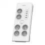 Philips SPN7060WA/60 liigpingekaitse, valge, 6 vahelduvvoolu pistikupesa, 2 m
