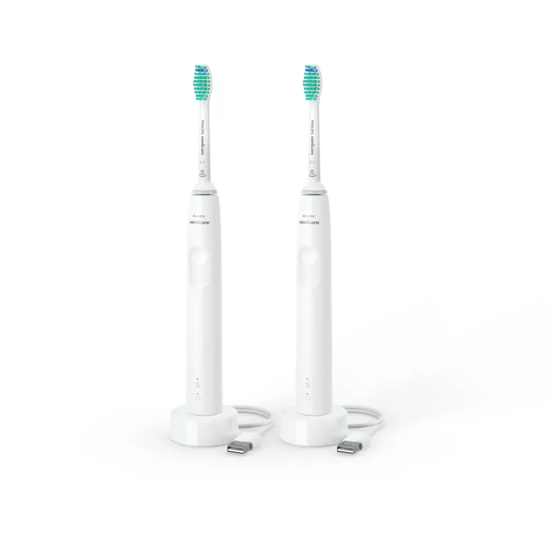 Philips 3000 seeria 3100 seeria HX3675/13 2-pakk sonilised elektrilised hambaharjad - valge