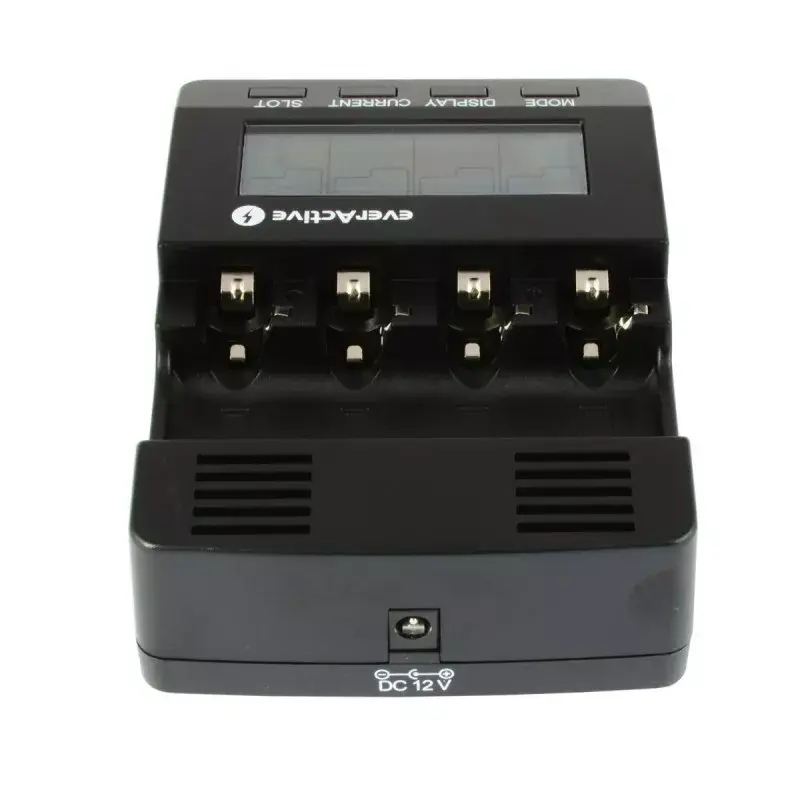 Akulaadija everActive NC-3000 — universaalne laadija AA/AAA/C/D (4elemendiline) must, 100–240V