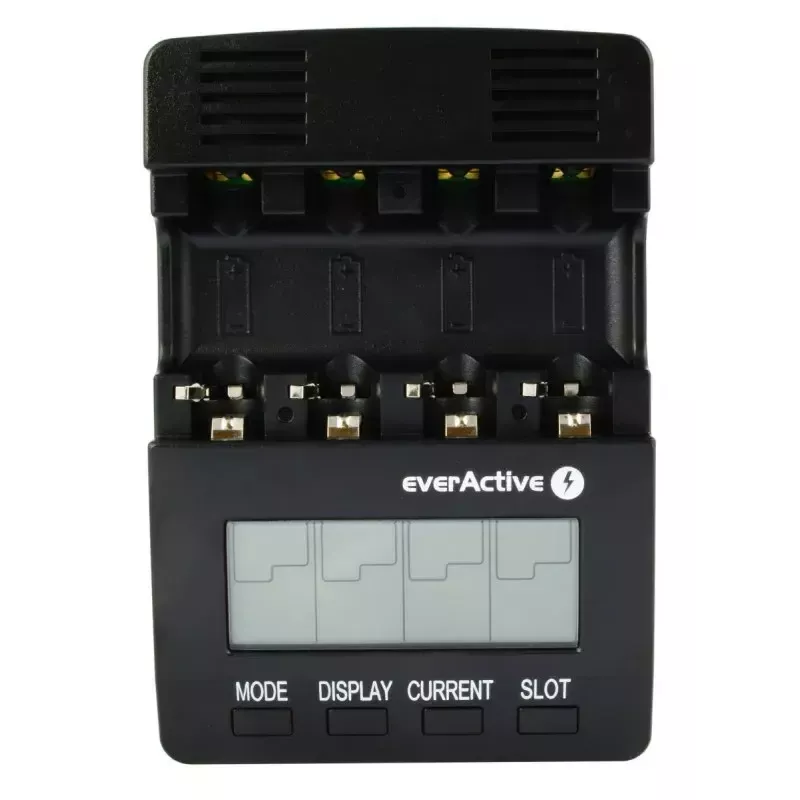 Akulaadija everActive NC-3000 — universaalne laadija AA/AAA/C/D (4elemendiline) must, 100–240V