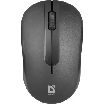 Juhtmeta optiline hiir DEFENDER HIT MM-495 RF, kahekäeline, 1600 DPI, USB RF vastuvõtja, must