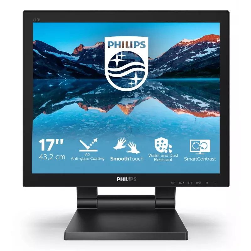 Philips 172B9TL/00 arvutimonitor 43,2 cm (17 tolli) 1280 x 1024 pikslit Full HD LCD puuteekraan Must