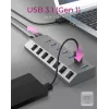 ICY BOX IB-HUB1701-C3 USB 3.2 Gen 1 (3.1 Gen 1) Type-B 5000 Mbit/s Antratsiit