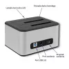 Dokkimisjaam QOLTEC 5316 2x 2,5/3,5-tollisele HDD/SSD-le, SATA, USB 3.0 (5 Gb/s), alumiiniumkorpus