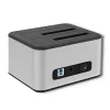 Dokkimisjaam QOLTEC 5316 2x 2,5/3,5-tollisele HDD/SSD-le, SATA, USB 3.0 (5 Gb/s), alumiiniumkorpus