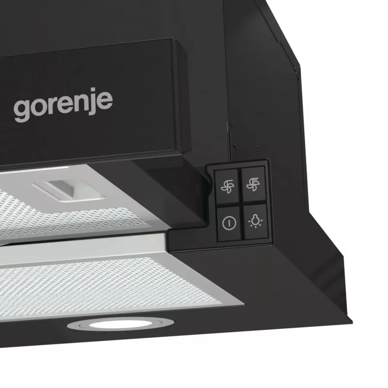 Gorenje TH62E4BG Poolsisseehitatav (väljatõmmatav) Must 450 m³/h