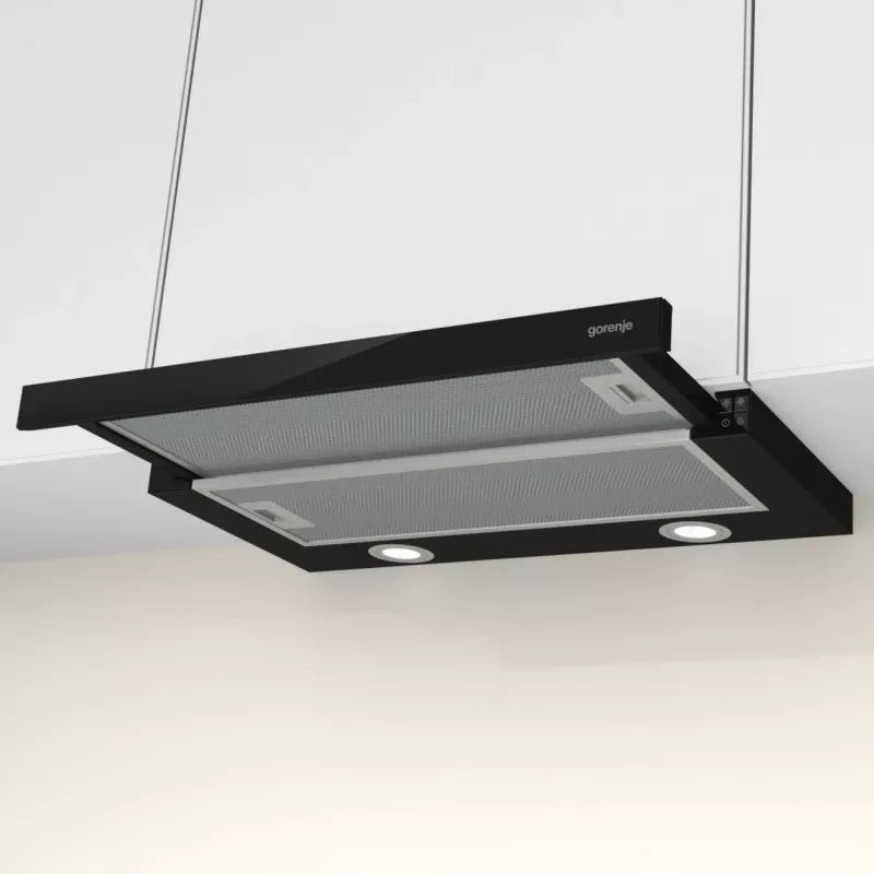 Gorenje TH62E4BG Poolsisseehitatav (väljatõmmatav) Must 450 m³/h