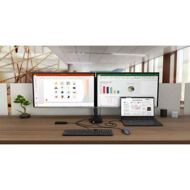 i-tec USB-C HDMI DP dokkimisjaam toiteedastusega 100 W