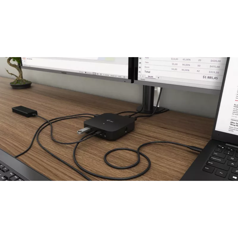 i-tec USB-C HDMI DP dokkimisjaam toiteedastusega 100 W