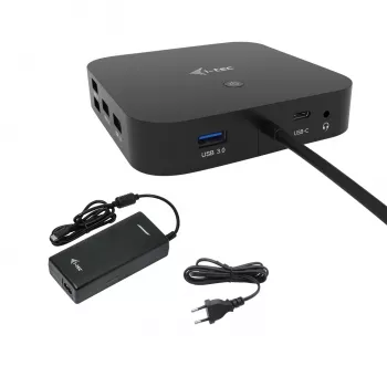 i-tec USB-C HDMI DP dokkimisjaam toiteedastusega 100 W + universaalne laadija 100 W