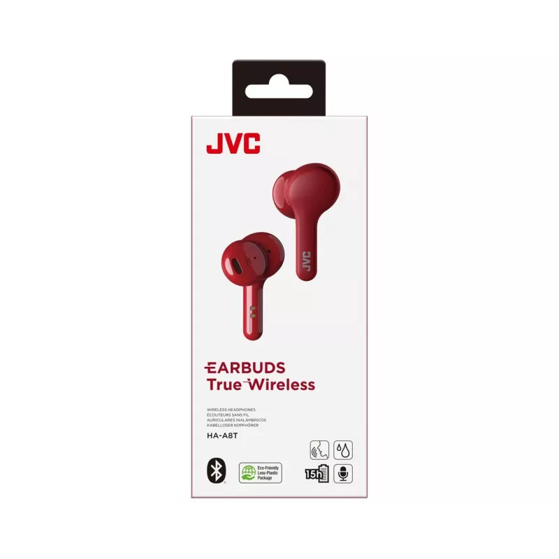 JVC HA-A8T-R kõrvaklapid True Wireless Stereo (TWS) Kõrvasisene muusika Bluetooth punane