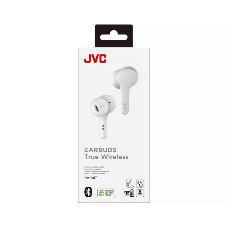 JVC HA-A8T-W Kõrvaklapid True Wireless Stereo (TWS) Kõrvas Muusika Bluetooth Valge