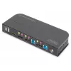 DIGITUS KVM-lüliti, 2x1 DP, DP/HDMI väljund, USB 4Kx2K@60Hz