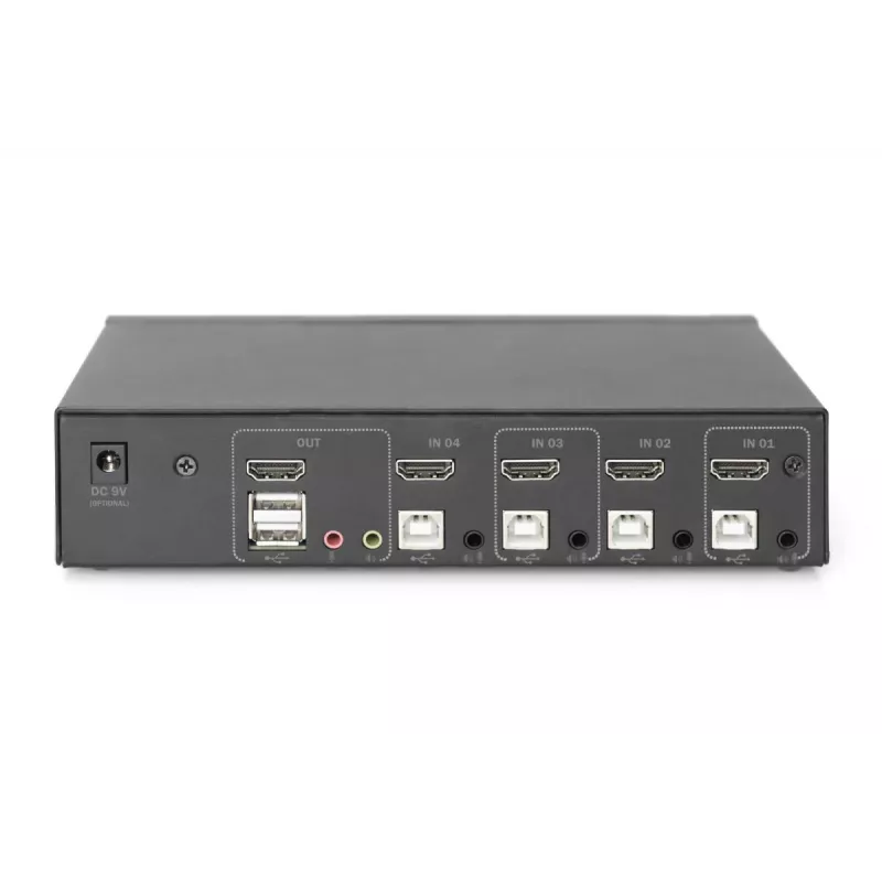 KVM-lüliti Digitus 4 porti ühe ekraaniga 4K HDMI
