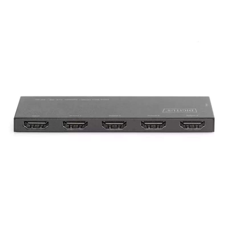 DIGITUS Ultra Slim HDMI Splitter, 1x4, 4K/60Hz HDR, HDCP 2.2, 18 Gbps, toiteallikaga Micro USB