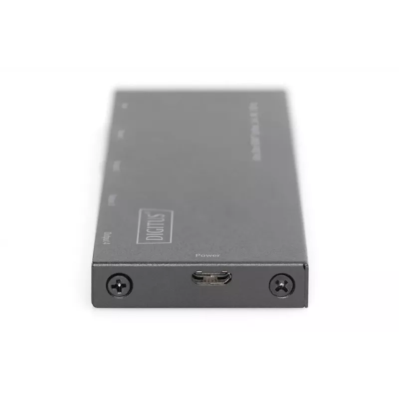 DIGITUS Ultra Slim HDMI Splitter, 1x4, 4K/60Hz HDR, HDCP 2.2, 18 Gbps, toiteallikaga Micro USB