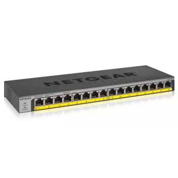 NETGEAR GS116LP Haldamata Gigabit Ethernet (10/100/1000) Toite üle Etherneti (PoE) Must