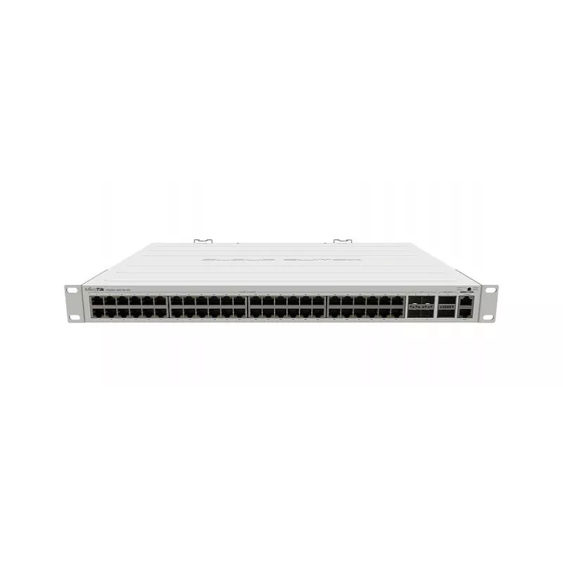 Hallatav L2 Gigabit Ethernet kommutaator MikroTik CRS354-48G-4S+2Q+RM — 48x Gigabit RJ-45, 4x SFP+, 2x QSFP+, 10G, riiulile paigaldatav