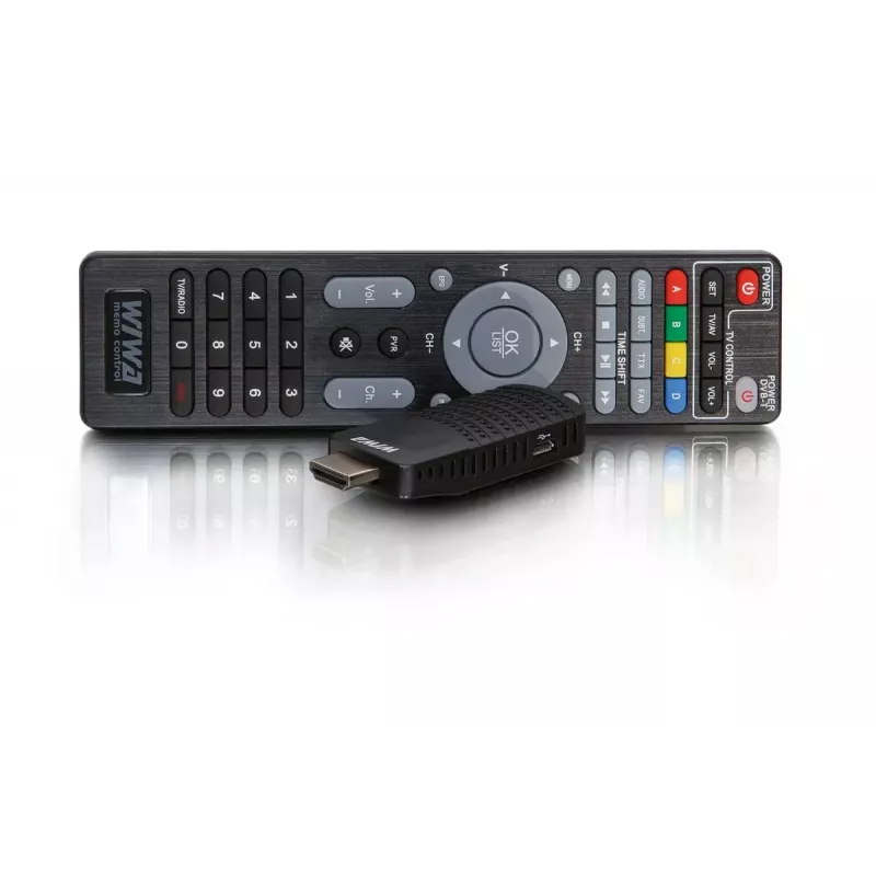 DVB-T/DVB-T2 vastuvõtja WIWA H.265 MINI — H.265 HD digitaalne maapealse televisiooni tuuner, Full HD, HDMI, USB, 5V/1,5A