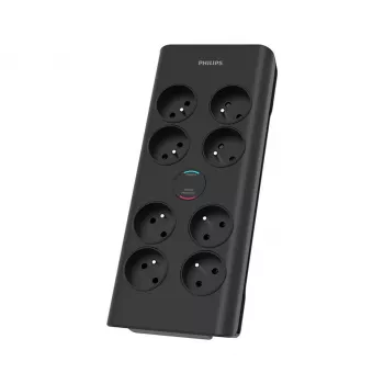 Philips SPN7080BA/60 liigpingekaitse must 8 vahelduvvoolupistikut 2 m
