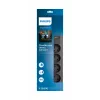 Philips SPN7080BA/60 liigpingekaitse must 8 vahelduvvoolupistikut 2 m