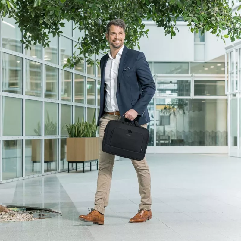 DICOTA Eco Top Traveller Base - 15-17,3-tolline sülearvutikott - Must / 300d taaskasutatud PET polüester